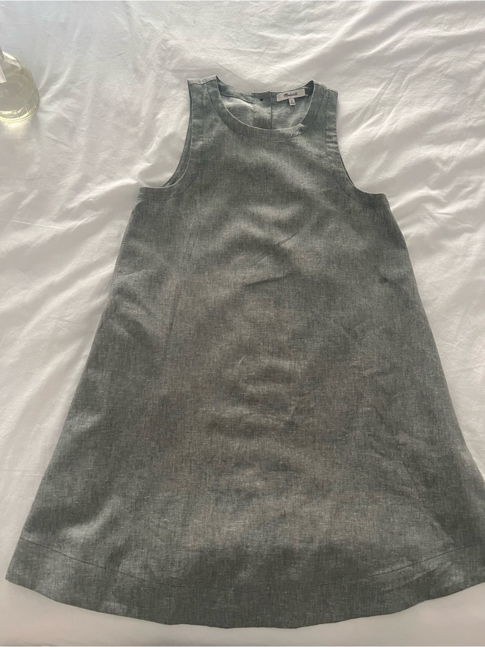Madewell Gray Sleeveless Mini A-Line Dress - Picture 3 of 8